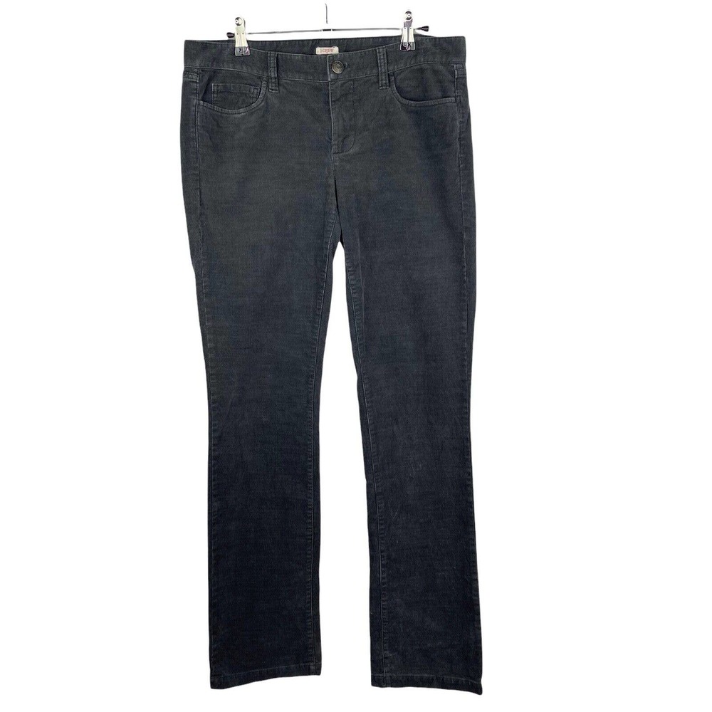 J. Crew Grey Corduroy Matchstick Straight Leg Pants Women's Sz 29 R